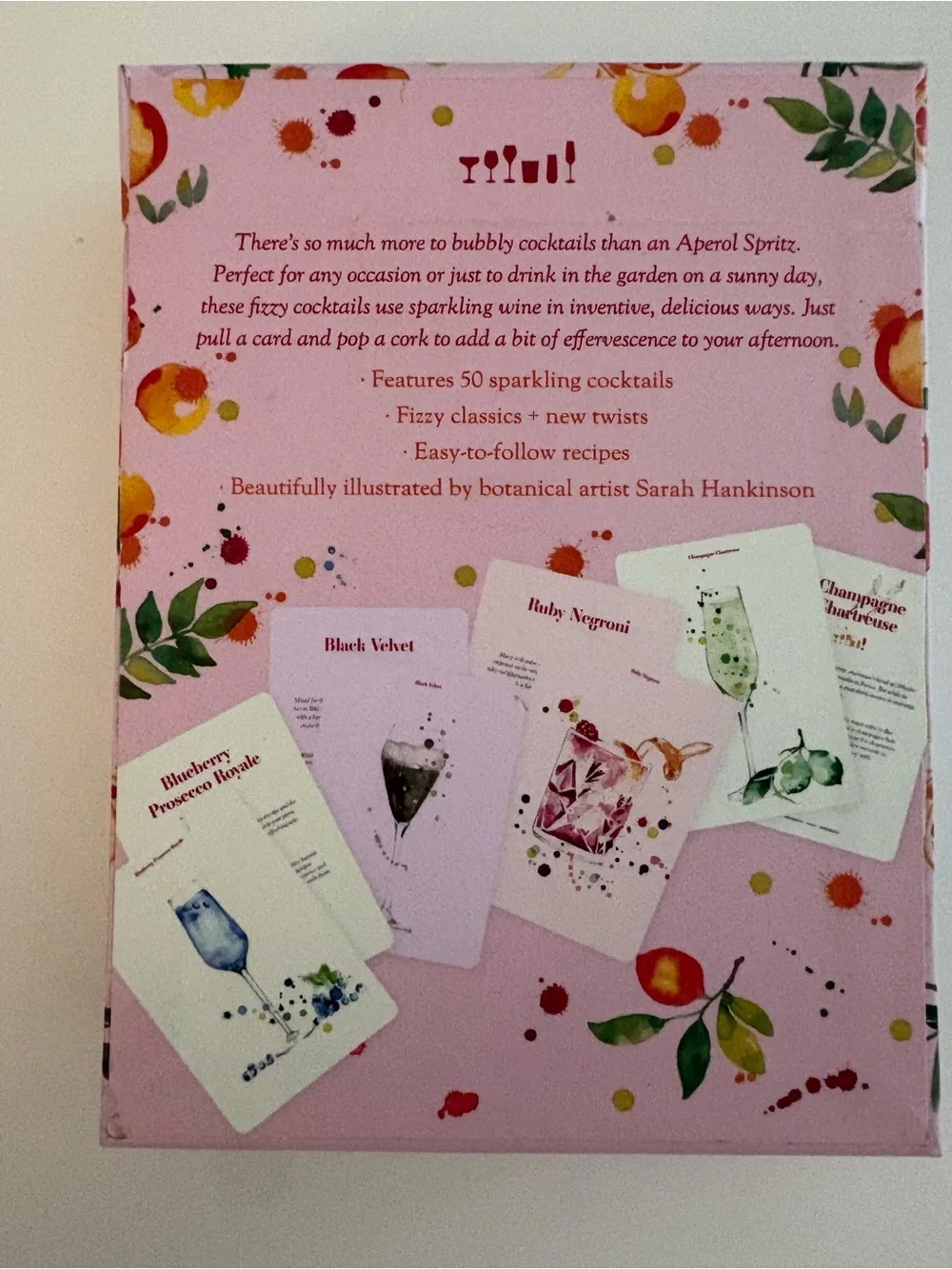 The Cocktail Deck of Cards - Pink Sparkling Cocktail Recipe Cards